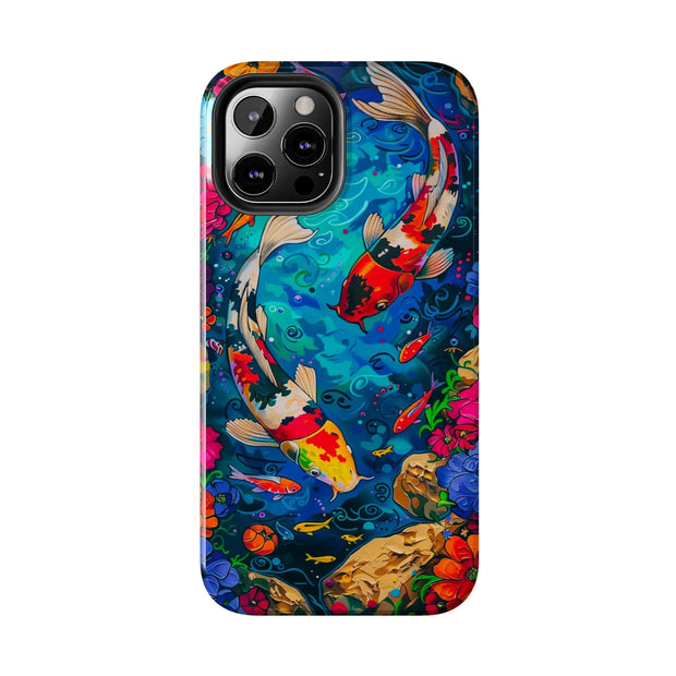 Vibrant Koi Pond Pop Art Tough Phone Case