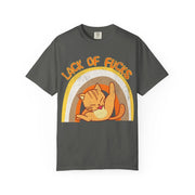 Lack of Fucks Retro Cat Comfort Colors Tee – Funny Lazy Cat Graphic