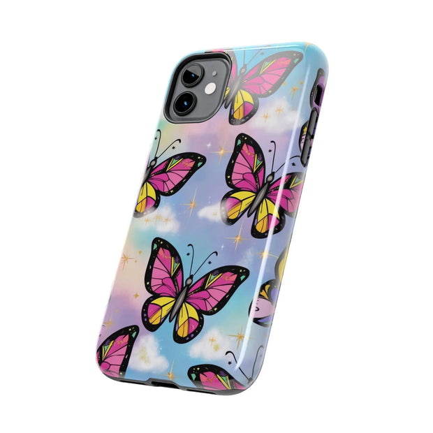 Retro Pop Art Butterfly Sky Tough Phone Case