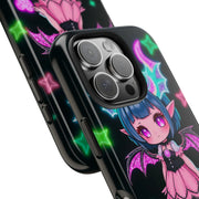 Kawaii Gothic Succubus Neon Heart Tough Phone Case