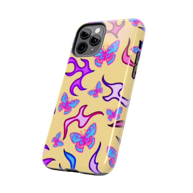Y2K Butterfly Flames Retro Tough Phone Case LavenderCeleste
