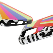 Retro Mod UFO Rainbow Beam Tough Phone Case LavenderCeleste