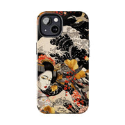 Golden Geisha Wave Japanese Art Tough Phone Case