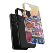 Lisbon Portugal Tough Phone Case – Pastel City Skyline Aesthetic