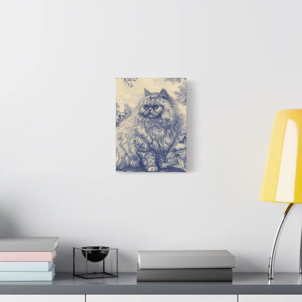 Persian Cat Canvas by Jouy Matte Canvas Art LavenderCeleste