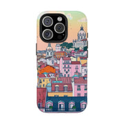 Lisbon Portugal Tough Phone Case – Pastel City Skyline Aesthetic