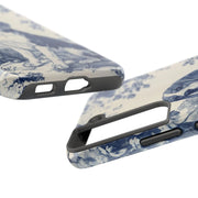 Blue Toile Beagle Country Scenic Tough Phone Case LavenderCeleste