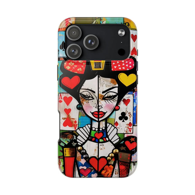 Queen of Hearts Pop Art Tough Phone Case LavenderCeleste
