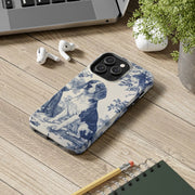 Blue Toile Beagle Country Scenic Tough Phone Case LavenderCeleste