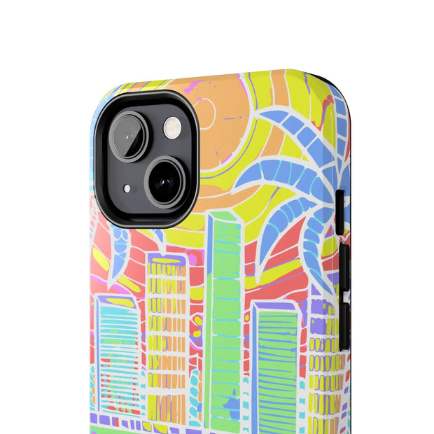 South Beach Miami Mosaic Art Tough Phone Case LavenderCeleste