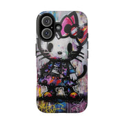 Goth Street Cat Pop Art Graffiti Tough Phone Case LavenderCeleste