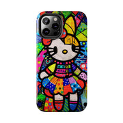 Pop Patchwork Kitty Tough Phone Case LavenderCeleste