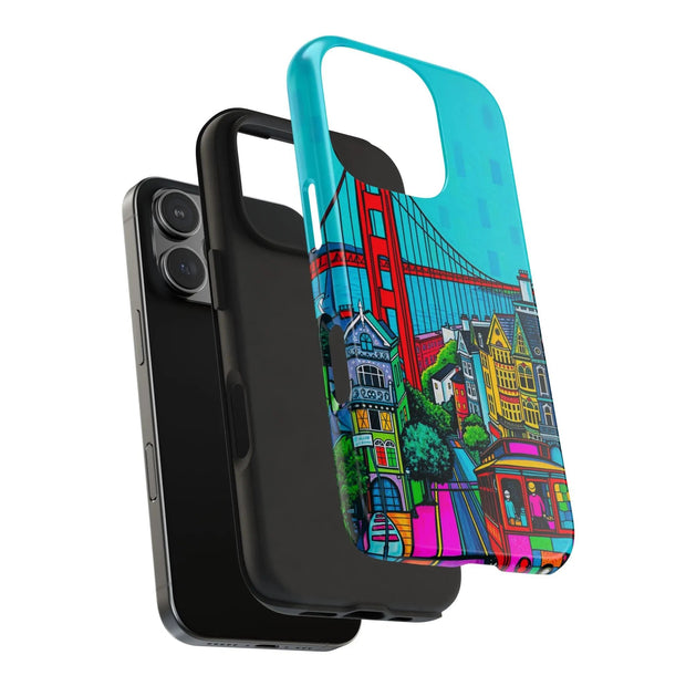 San Francisco Pop Art Colorful City Tough Phone Case LavenderCeleste
