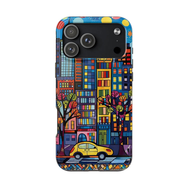Upper Eastside NYC Pop Art Tough Phone Case LavenderCeleste