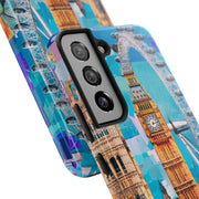 London Big Ben Collage Tough Phone Case – Vibrant City Pop Art Design