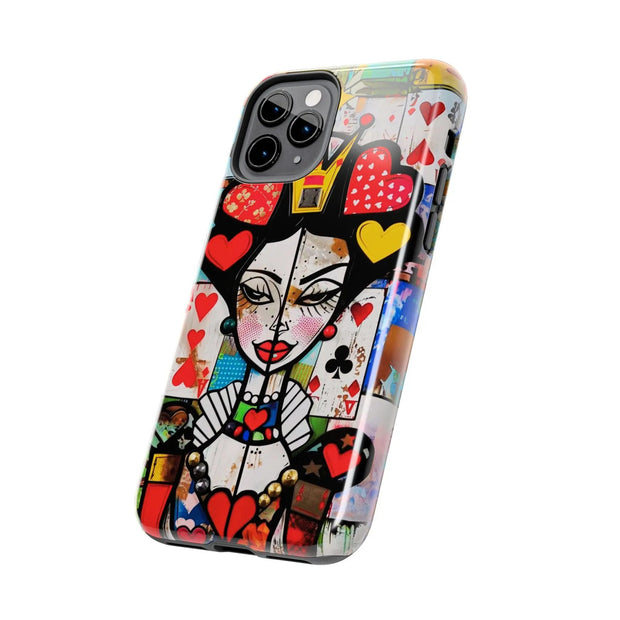 Queen of Hearts Pop Art Tough Phone Case LavenderCeleste