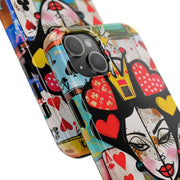 Queen of Hearts Pop Art Tough Phone Case LavenderCeleste