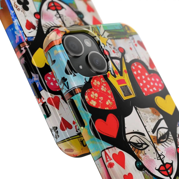Queen of Hearts Pop Art Tough Phone Case LavenderCeleste