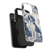 Blue Toile Beagle Country Scenic Tough Phone Case LavenderCeleste