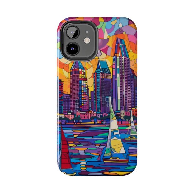 San Diego Skyline Pop Art Tough Phone Case LavenderCeleste