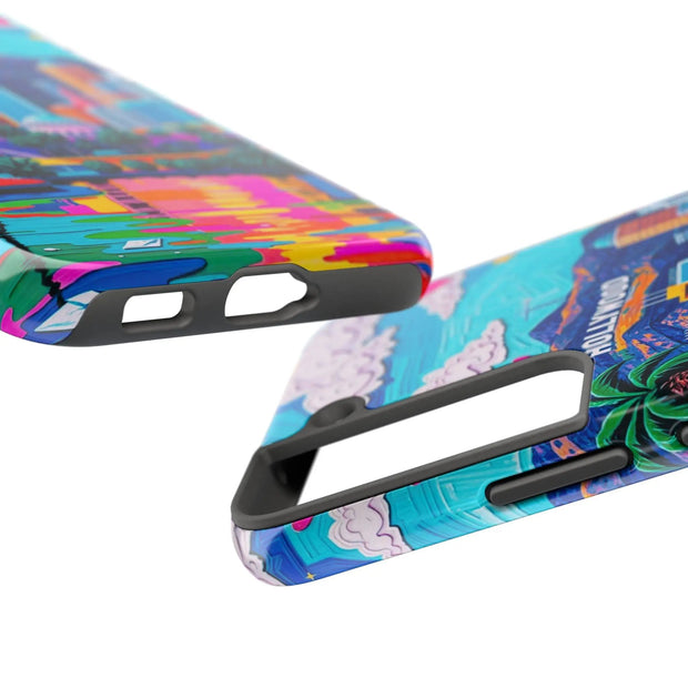 Los Angeles Hollywood Skyline Tough Phone Case – Vibrant Pop Art City Design - LavenderCeleste