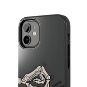Skeleton Scratch Cat Gothic Humor Tough Phone Case LavenderCeleste
