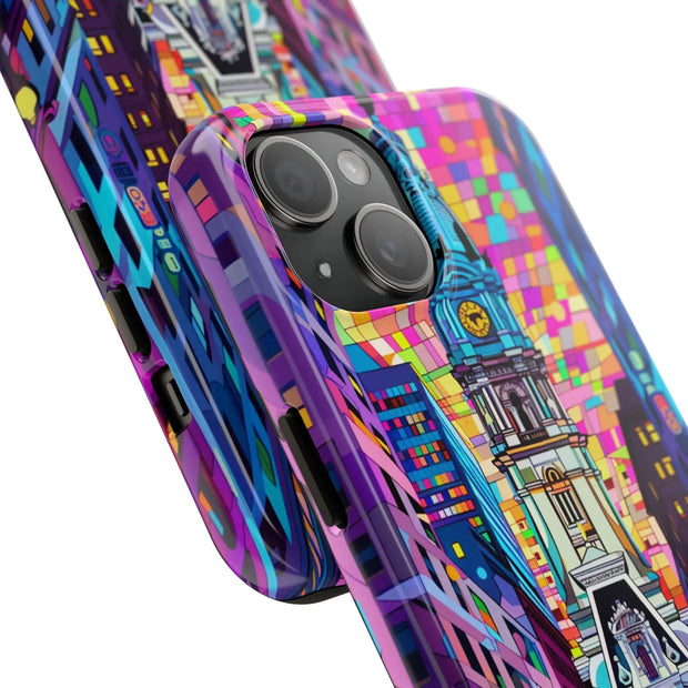 Philadelphia Pop Art Skyline Tough Phone Case LavenderCeleste