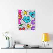 Kawaii Lava Lamp Sad Cloud Snake Matte Canvas Print LavenderCeleste