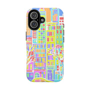 Upper East Side Pastel City Tough Phone Case LavenderCeleste