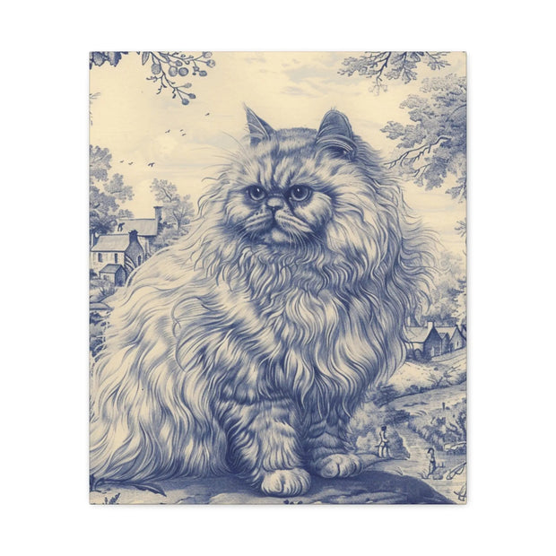 Persian Cat Canvas by Jouy Matte Canvas Art LavenderCeleste