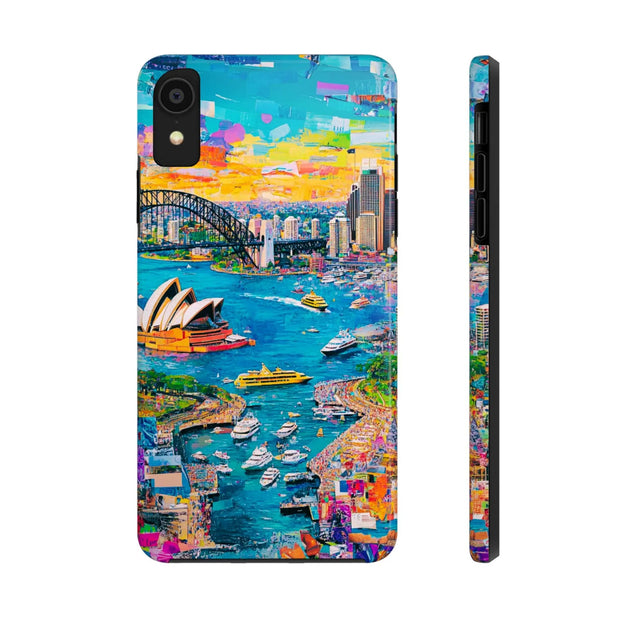 Sydney Collage Skyline Art Tough Phone Case LavenderCeleste