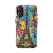 Paris Street Art Collage Tough Phone Case LavenderCeleste