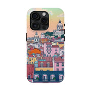 Lisbon Portugal Tough Phone Case – Pastel City Skyline Aesthetic