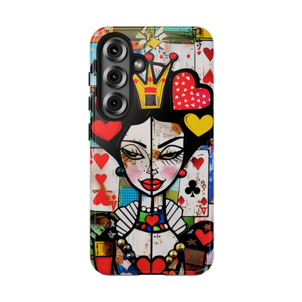 Queen of Hearts Pop Art Tough Phone Case LavenderCeleste