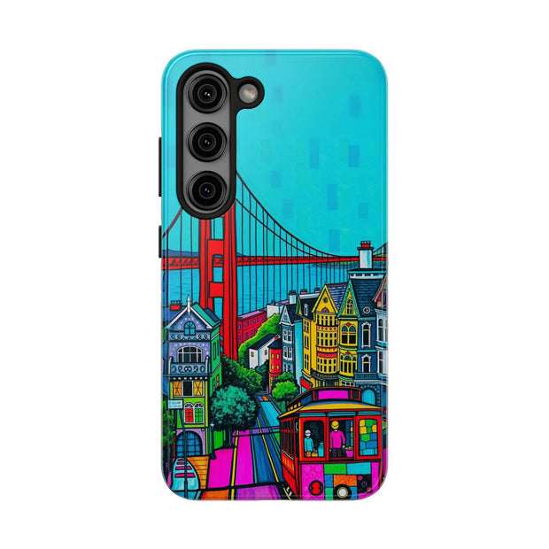 San Francisco Pop Art Colorful City Tough Phone Case LavenderCeleste