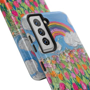 Rainbow Tulip Field Tough Phone Case LavenderCeleste