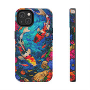 Vibrant Koi Pond Pop Art Tough Phone Case