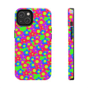 Retro Kawaii Bright Floral Pattern Tough Phone Case