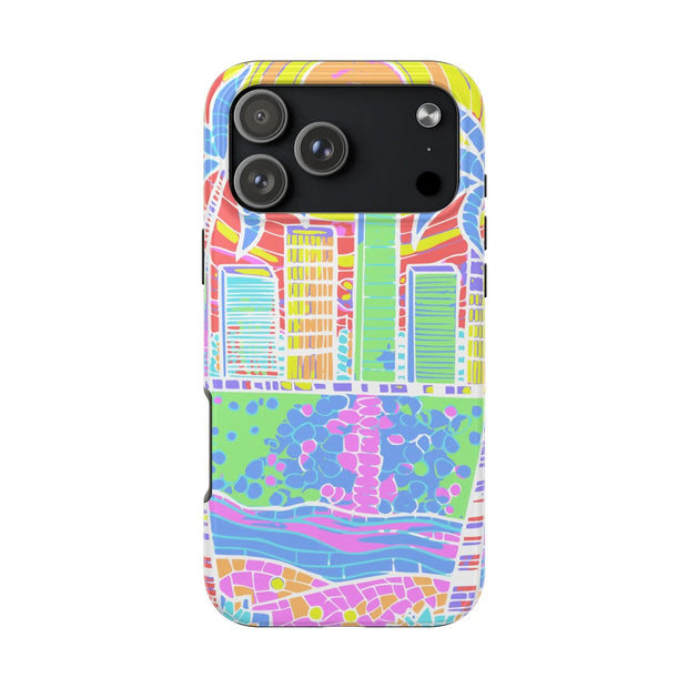 South Beach Miami Mosaic Art Tough Phone Case LavenderCeleste