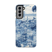 San Francisco Toile de Jouy Scenic Tough Phone Case LavenderCeleste