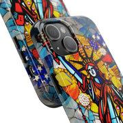 Statue of Liberty Mosaic Art Tough Phone Case LavenderCeleste