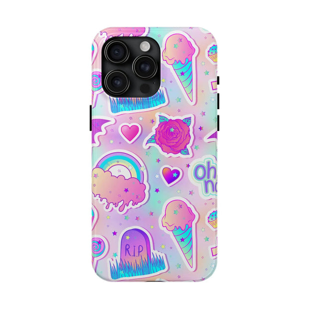 Pastel Goth Kawaii Graveyard Tough Phone Case LavenderCeleste