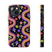 Groovy Mushroom Rainbow Tough Phone Case LavenderCeleste