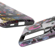 Goth Street Cat Pop Art Graffiti Tough Phone Case LavenderCeleste