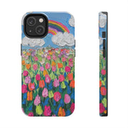 Rainbow Tulip Field Tough Phone Case LavenderCeleste