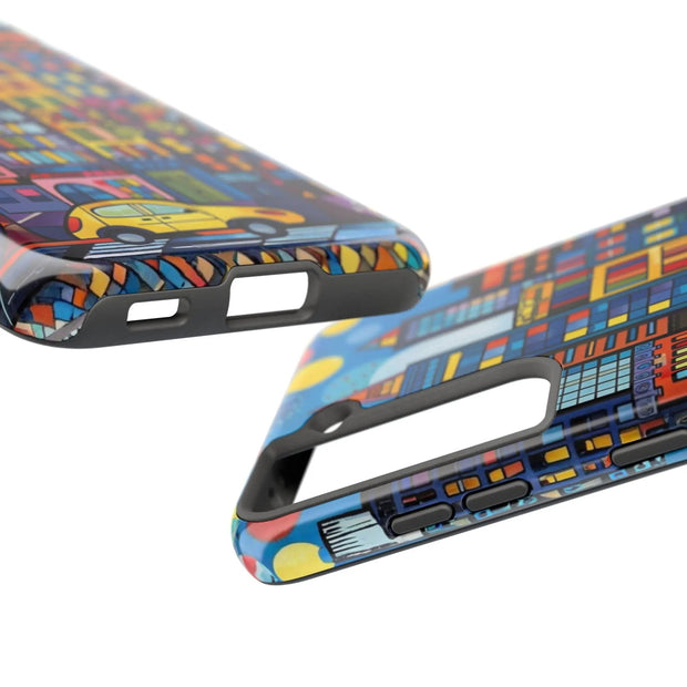 Upper Eastside NYC Pop Art Tough Phone Case LavenderCeleste