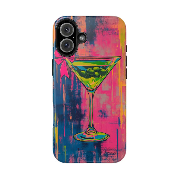 Neon Martini Pop Art Tough Phone Case Printify
