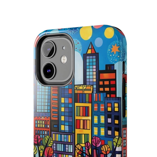 Upper Eastside NYC Pop Art Tough Phone Case LavenderCeleste