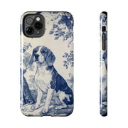 Blue Toile Beagle Country Scenic Tough Phone Case LavenderCeleste