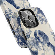 Blue Toile Beagle Country Scenic Tough Phone Case LavenderCeleste